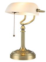 Lâmpada Newrays Bankers Candeeiro de mesa de vidro 37x28 cm Pull Chain