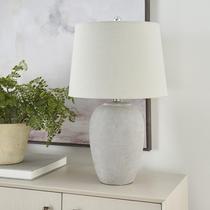 Lâmpada Nourison Home Vintage Grey Ceramic 58cm com abajur