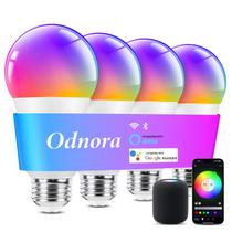 Lâmpada Odnora A19 RGBWW 9W WiFi Bluetooth Kit com 4 unidades