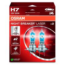 Lampada Osram Night Breaker Laser H7 55W 12V PX26dz Mais Distancia Brilho Luz 2 Unidades Lampada Osram Night Breaker Laser H7 55W 12V PX26dz Mais Distancia Brilho Luz 2 Unidades