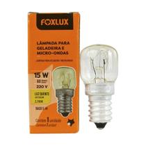 Lâmpada para Geladeira e Micro-ondas Foxlux 15W E14 2.700K 220V - Embalagem com 10 Unidades