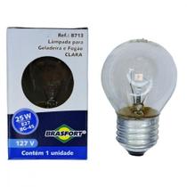 Lampada Para Geladeira/Fogao/Lustre Brasfort 25Wx127V. Clara - Kit C/10 Pecas