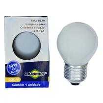 Lampada Para Geladeira/Fogao/Lustre Brasfort 40Wx220V. Leitosa