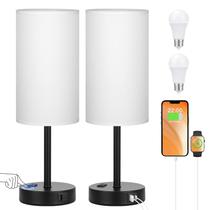 Lâmpada PartageIZ 17,4" sensível ao toque regulável com portas USB C e A