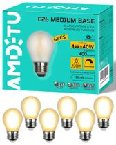 Lâmpada pequena vintage LED Edison, 40 W, regulável, E26 Globe 2700K, branco macio, fosco, 40 watts, quente, padrão, médio, base média, lâmpadas G45, ideais para ventilador de teto, luminária de mesa, criam um ambiente aconchegante