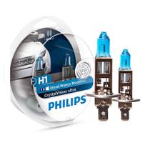 Lâmpada Philips Crystal Vision Ultra H1 4100K 12V 55W W5W - Par