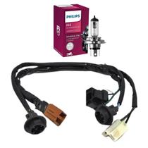 Lampada Philips H4 + Soquete Farol Titan 150 Mix 2009 Á 2010