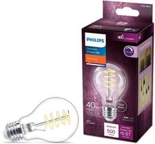 Lâmpada Philips LED 40W A19 Vintage Edison Spiral, pacote com 1