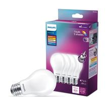 Lâmpada Philips LED A19 5W = 40W 450lm, 5 tons de branco, pacote com 4