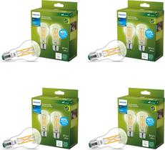 Lâmpada Philips LED A19 60W Kit com 8 Unidades Luz do Dia 5000K