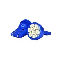 Lâmpada pingão 8 leds - pingo t10 - azul - par