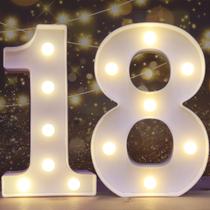 Lâmpada Pooqla 18º aniversário Light Up Number LED