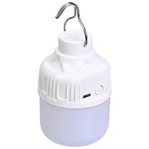 Lâmpada Portátil Recarregável Com Bateria Interna E Gancho Uso Diverso Camping Pesca