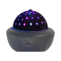 Lâmpada Projetora De Céu Estrelado RGB Com Lua E Estrelas, Luz Noturna USB Rotativa Automática Para