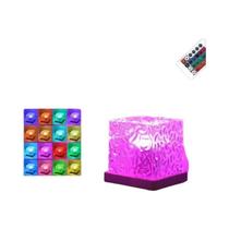 Lâmpada Projetora De Ondas Oceânicas Com Controle Remoto Recarregável De 16 Cores Para Quarto, Luz