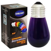Lâmpada PS45 Pêra Incandescent 40w 220v Violeta Transparente Lâmpada PS45 Pêra Incandescent 40w 220v Violeta Transparente