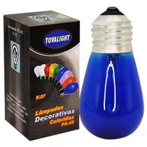Lâmpada PS45 Pêra Incandescente 40w 127v Azul Transparente Lâmpada PS45 Pêra Incandescente 40w 127v Azul Transparente