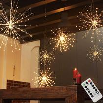 Lâmpada PXBNIUYA 200LED Hanging Starburst Lights à prova d'água