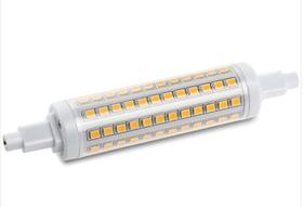 Lâmpada R7S 10w bivolt 3000k luz quente - palito longa ST578