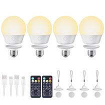 Lâmpada recarregável Brightown com controle remoto e temporizador, pacote com 4 unidades de 7 W