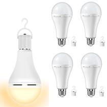 Lâmpada recarregável NOTOC 9W 600lm 3000K E26 Pacote com 4 Lâmpada recarregável NOTOC 9W 600lm 3000K E26 Pacote com 4