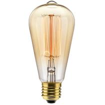 Lâmpada Retrô Decorativa Vintage Filamento Carbono St64 Elgin Ambar Luz Amarela Quente 127V ou 220V Lâmpada Retrô Decorativa Vintage Filamento Carbono St64 Elgin Ambar Luz Amarela Quente 127V ou 220V