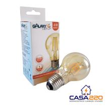 Lâmpada Retrô Filamento Galaxy LED A60 4W 2200K Luz Âmbar Bivolt