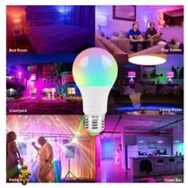 Lampada RGB 16 Cores Controle Remoto 7W Bocal E27 Decoração Conforto Ambiente