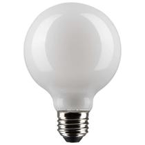 Lâmpada Satco S21238 6W LED G25 120V branca quente, pacote com 6