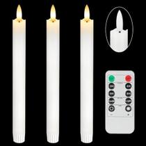 Lâmpada SEHNSY Flameless Taper Real Wax LED Velas de 24 cm