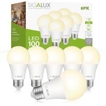 Lâmpada Sigalux A19 13W 2700K Warm Soft White, pacote com 6