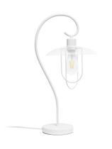 Lâmpada Simple Designs LT1086-WHT Mesa moderna de metal branco