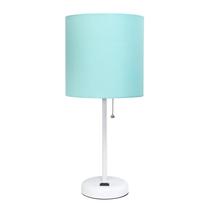 Lâmpada Simple Designs LT2024-AOW White Base Aqua Shade