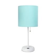 Lâmpada Simple Designs LT2044-AOW com porta USB Aqua Shade