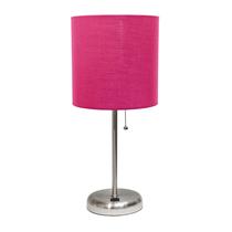 Lâmpada Simple Designs LT2044-PNK USB Charging Pink Shade