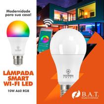 Lâmpada smart wi-fi led 10w a60 rgb