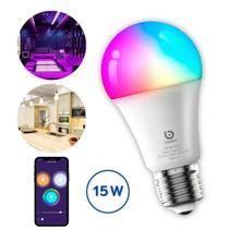 Lâmpada Smart WiFi LED Inteligente Color RGB , Luz Branca Quente e Fria Alexa Google Bivolt 12W ou 15W