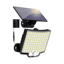 Lâmpada Solar 106LED Para Exterior À Prova d'Água Com 3 Modos De Iluminação E Sensor De Movimento