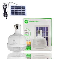 Lâmpada Solar de Emergência 38W com Bateria 4000mAh Recarregável Via Luz Solar Gancho Embutido para Manuseio