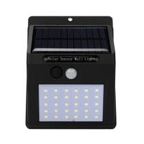 Lampada Solar De Parede 30 Leds Sensor Presença E Movimento