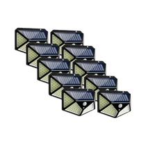 Lâmpada Solar De Parede Com 100 LEDs, Sensor De Movimento, À Prova d'Água, Luz Para Jardim E Pátio