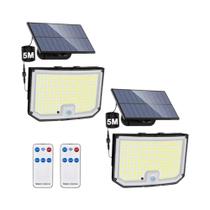 Lâmpada Solar De Parede Externa 238/328 LED IP65 À Prova d'Água Com Sensor De Movimento 3 Modos Luz
