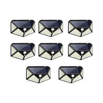 Lâmpada Solar De Parede Externa À Prova d'Água Com Sensor De Movimento 100 LED Para Jardim, Pátio E