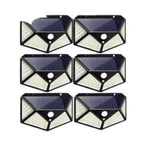 Lâmpada Solar De Parede Para Exterior 100 LED Com Sensor De Movimento À Prova d'Água Conjunto De