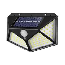 Lâmpada Solar De Parede Para Exterior 100LED Com Sensor De Movimento, À Prova d'Água, Alimentada Por