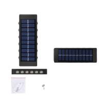 Lâmpada Solar De Parede Para Exterior À Prova d'Água Com 4-16 LEDs, Iluminação Luminosa Para