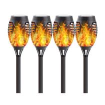 Lâmpada solar Garden Torch 12 LED Flame com bateria de 800mAh