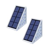 Lâmpada Solar LED Para Degraus Externa IP67 À Prova d'Água Antifurto Para Decoração De Jardim, Deck
