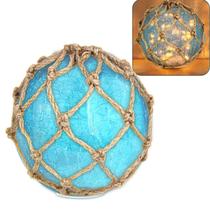 Lâmpada Soleim de 15 cm de vidro azul Fishing Float Battery Night Light Lâmpada Soleim de 15 cm de vidro azul Fishing Float Battery Night Light