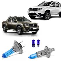 Lâmpada Super Branca Farol Baixo H1 Alto H7 Renault Duster / Oroch